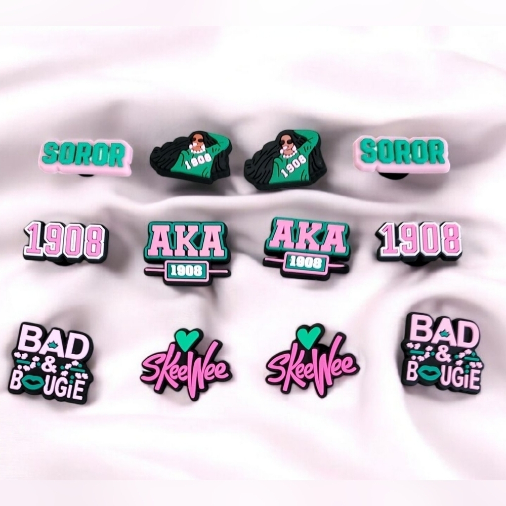 AKA Croc Charms Set – Alpha Kappa Alpha Inspired Jibbitz Shoe Charms
